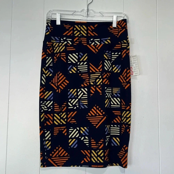 LulaRoe Cassie Pencil Mini Skirt Geometric Shapes NWT 12 - Picture 1 of 6